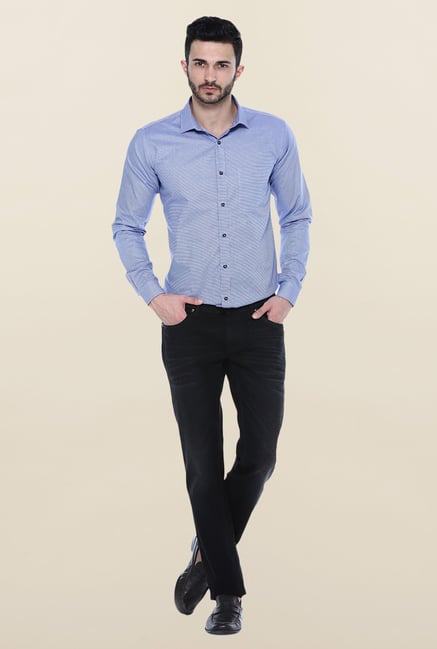 Basics Blue Checks Casual Shirt Basics Blue Checks Casual Shirt