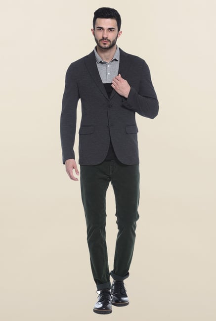 Basics Black & Grey Polo T-Shirt Basics Black & Grey Polo T-Shirt
