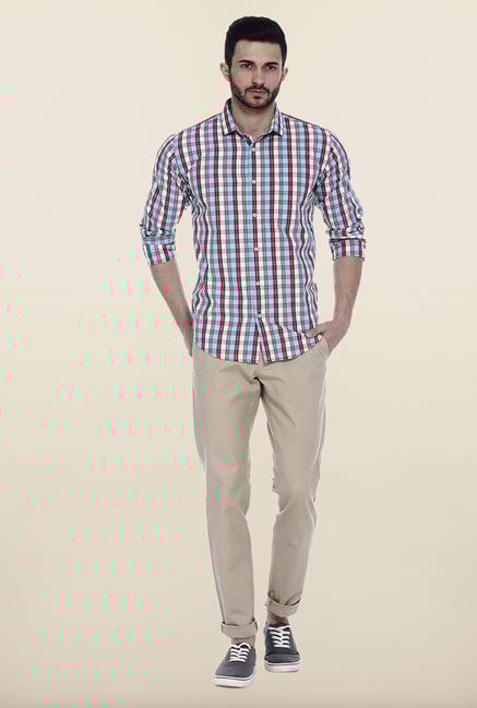 Basics Multicolor Slim Fit Casual Shirt Basics Multicolor Slim Fit Casual Shirt