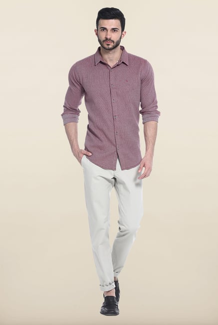 Basics Beige Solid Straight Fit Cotton Chinos Basics Beige Solid Straight Fit Cotton Chinos