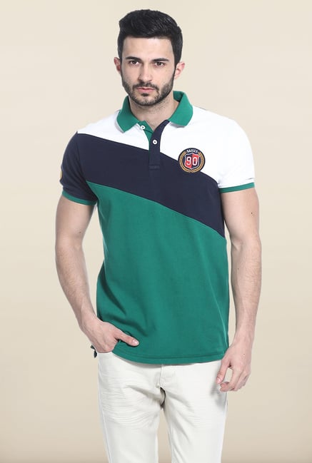 Basics Green Polo T-Shirt Basics Green Polo T-Shirt