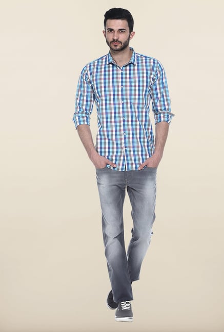 Basics Multicolor Cotton Slim Fit Casual Shirt Basics Multicolor Cotton Slim Fit Casual Shirt