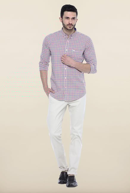 Basics Multicolor Checks Cotton Casual Shirt Basics Multicolor Checks Cotton Casual Shirt