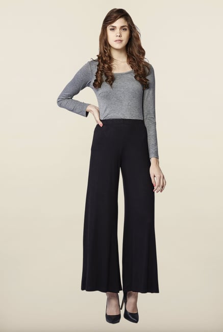 AND Black Solid Palazzo AND Black Solid Palazzo
