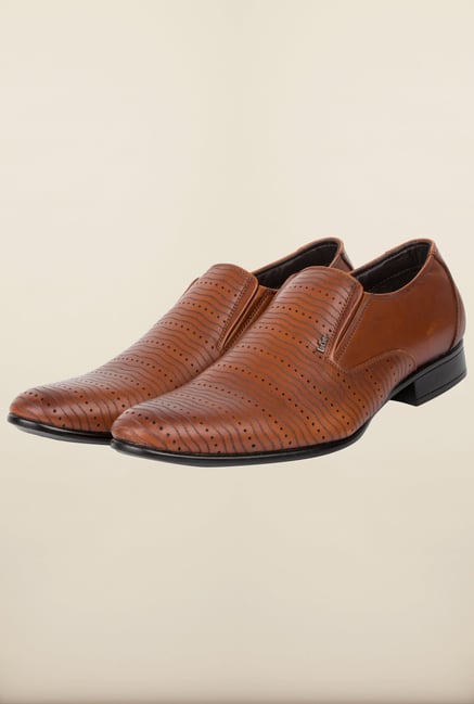 Lee Cooper Tan Leather Slip-on Formal Shoes Lee Cooper Tan Leather Slip-on Formal Shoes
