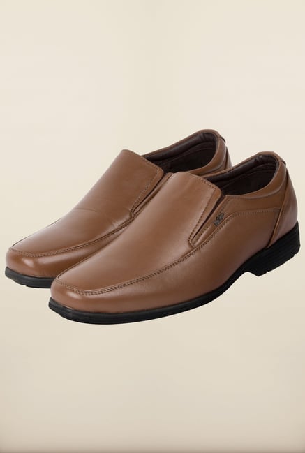 Lee Cooper Tan Leather Slip-on Formal Shoes Lee Cooper Tan Leather Slip-on Formal Shoes