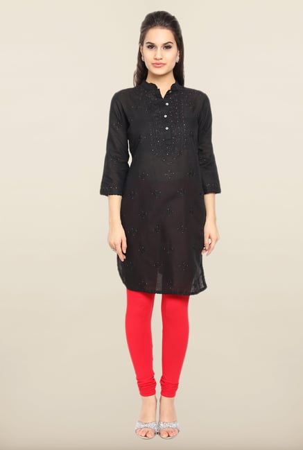 Soch Black Embroidered Kurti Soch Black Embroidered Kurti