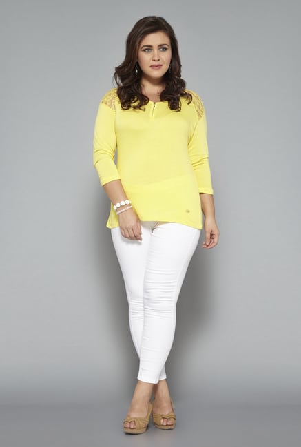 Gia White Solid Cotton Trouser Gia White Solid Cotton Trouser
