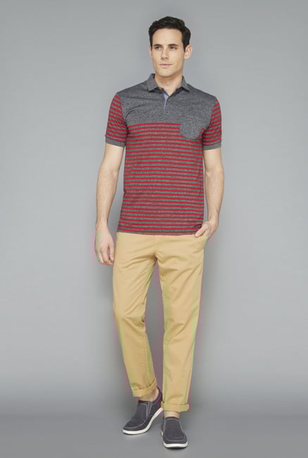 Westsport Mens Red Striped T-Shirt Westsport Mens Red Striped T-Shirt