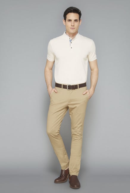 Ascot Ecru Solid T-Shirt Ascot Ecru Solid T-Shirt