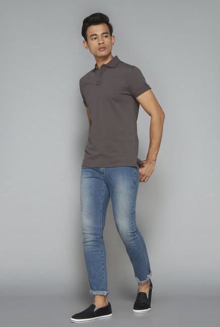 Nuon by Westside Grey Solid T-Shirt Nuon by Westside Grey Solid T-Shirt