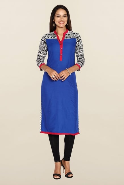 Soch Royal Blue Solid Kurta Soch Royal Blue Solid Kurta