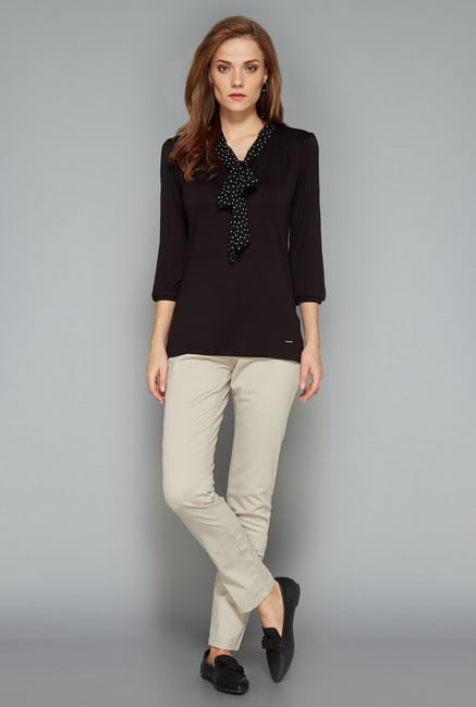 Wardrobe Black Solid Top Wardrobe Black Solid Top