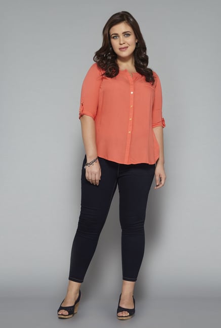 Gia Orange Solid Top Gia Orange Solid Top