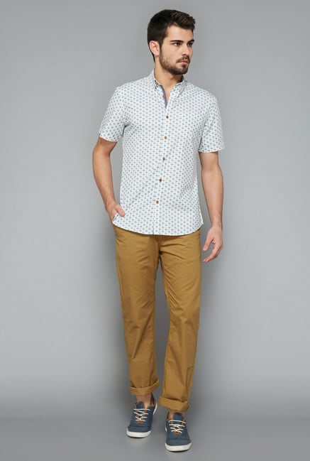 Westsport Mens Tan Solid Trouser Westsport Mens Tan Solid Trouser