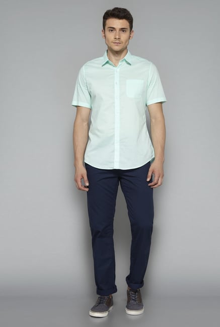 Westsport Mens Mint Solid Casual Shirt Westsport Mens Mint Solid Casual Shirt