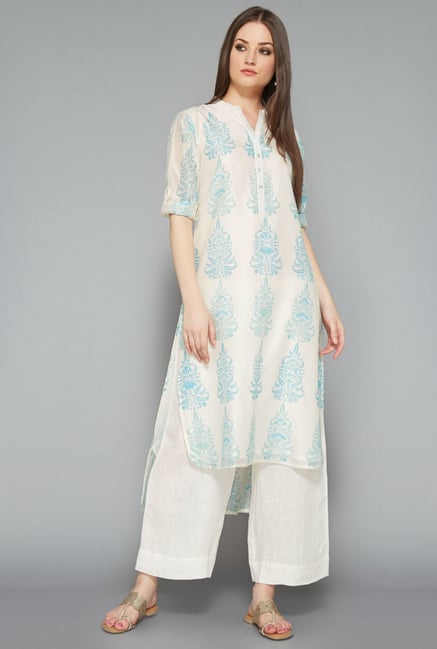 Zuba White Solid Palazzo Zuba White Solid Palazzo
