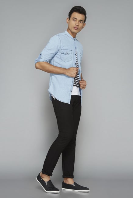Nuon by Westside Blue Denim Casual Shirt Nuon by Westside Blue Denim Casual Shirt