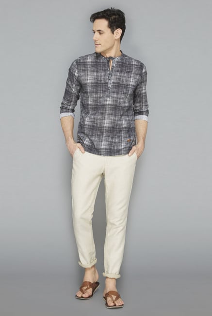 ETA Beige Solid Trouser ETA Beige Solid Trouser