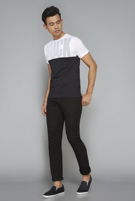 Nuon by Westside Black & White Printed T-Shirt Nuon by Westside Black & White Printed T-Shirt