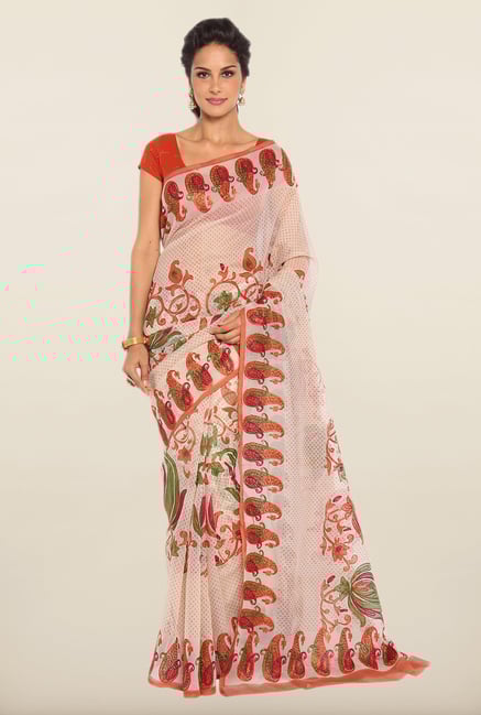 Soch Beige & Light Brown Kota Saree Soch Beige & Light Brown Kota Saree