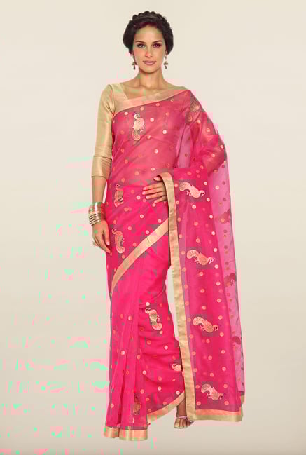 Soch Magenta & Golden Kota Saree Soch Magenta & Golden Kota Saree