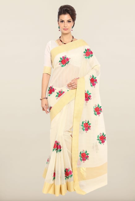 Soch Beige Kota Cotton Saree Soch Beige Kota Cotton Saree