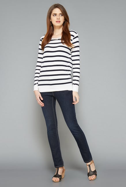 L.O.V White Striped T-shirt L.O.V White Striped T-shirt