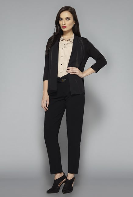 Wardrobe Black Solid Cardigan Wardrobe Black Solid Cardigan
