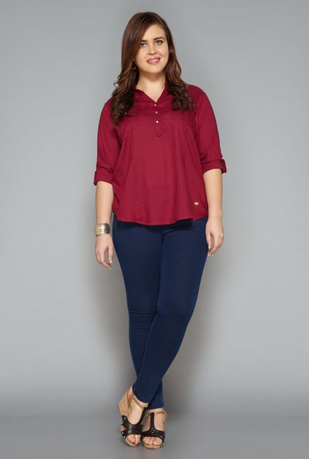 Gia Blue Solid Jeggings Gia Blue Solid Jeggings
