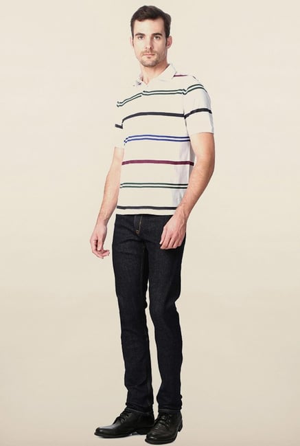 Peter England White Polo T-Shirt Peter England White Polo T-Shirt