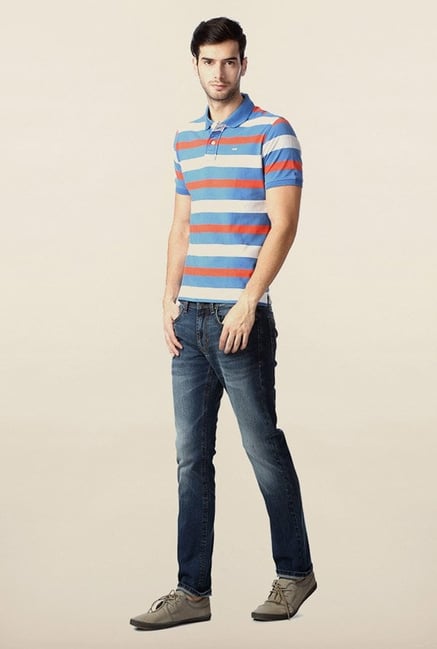 Peter England Blue Polo T-Shirt Peter England Blue Polo T-Shirt