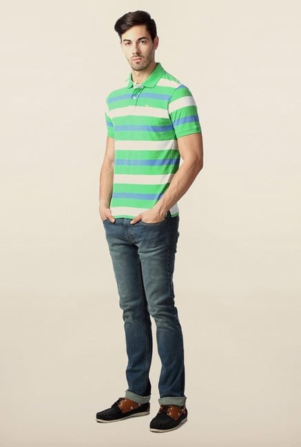 Peter England Green Slim Fit Polo T-Shirt Peter England Green Slim Fit Polo T-Shirt