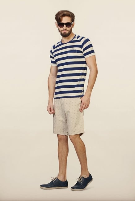 Allen Solly Blue Striped T-Shirt Allen Solly Blue Striped T-Shirt