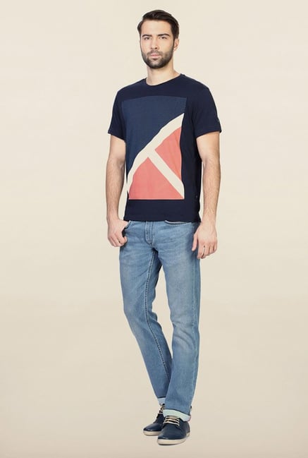 Allen Solly Navy Graphic Print T-Shirt Allen Solly Navy Graphic Print T-Shirt