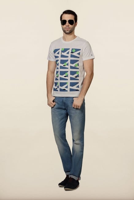 Allen Solly White Graphic Print T-Shirt Allen Solly White Graphic Print T-Shirt