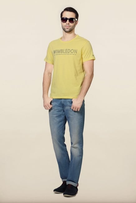 Allen Solly Yellow Wimbledon T-Shirt Allen Solly Yellow Wimbledon T-Shirt
