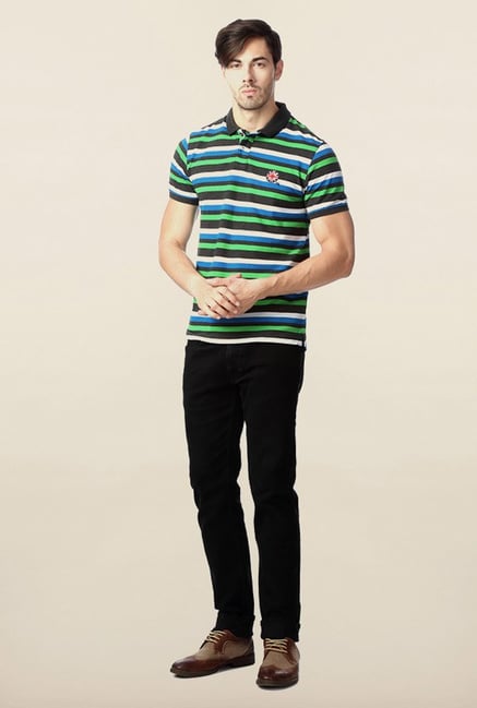 Peter England Multicolor Striped T-Shirt Peter England Multicolor Striped T-Shirt