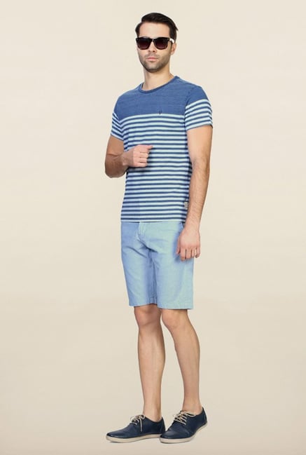 Allen Solly Blue Striped T-Shirt Allen Solly Blue Striped T-Shirt