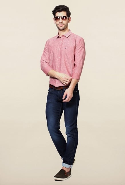 Allen Solly Pink Printed Shirt Allen Solly Pink Printed Shirt