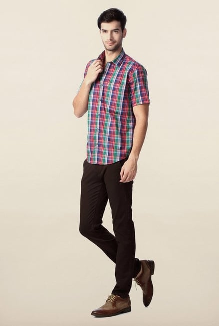 Peter England Multicolour Checks Casual Shirt Peter England Multicolour Checks Casual Shirt