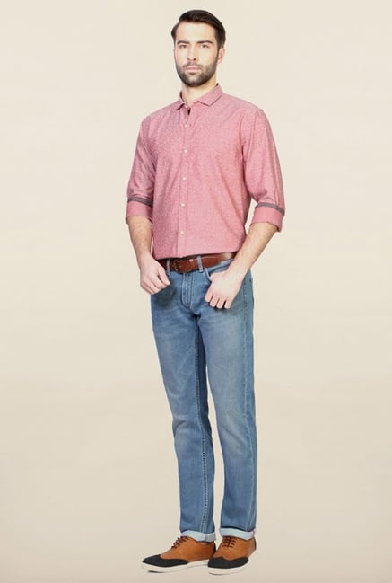 Allen Solly Pink Printed Casual Shirt Allen Solly Pink Printed Casual Shirt