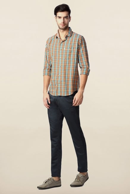 Peter England Multicolour Checks Casual Shirt Peter England Multicolour Checks Casual Shirt