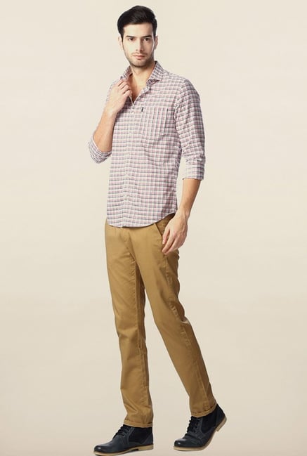 Peter England White Checks Casual Shirt Peter England White Checks Casual Shirt