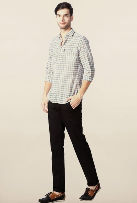 Peter England White Checks Casual Shirt Peter England White Checks Casual Shirt