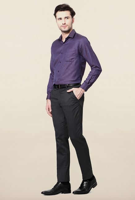 Peter England Violet Printed Casual Shirt Peter England Violet Printed Casual Shirt