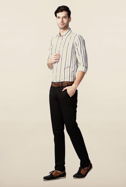 Peter England White Striped Shirt Peter England White Striped Shirt