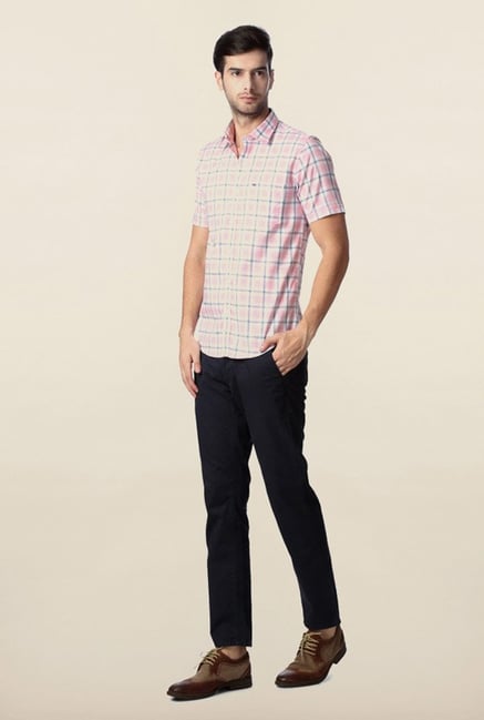 Peter England Pink Checks Casual Shirt Peter England Pink Checks Casual Shirt