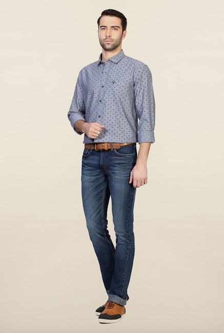 Allen Solly Grey Printed Casual Shirt Allen Solly Grey Printed Casual Shirt