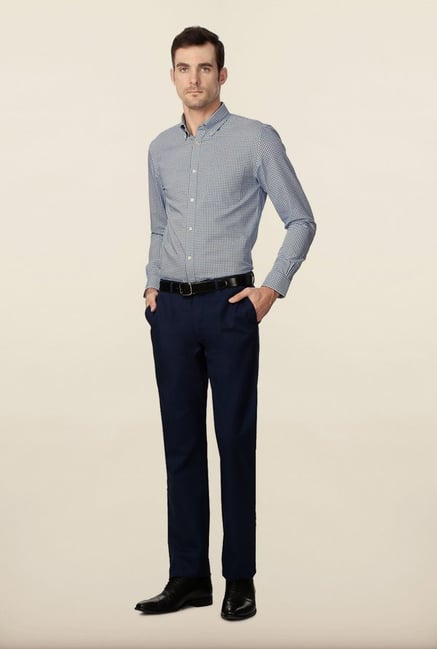 Peter England Blue Checks Casual Shirt Peter England Blue Checks Casual Shirt